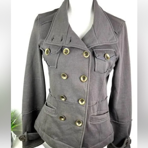 EUC Sugarfly Gray Military Style Jacket in Medium - Picture 1 of 6